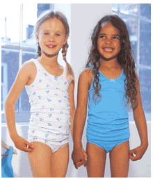 Voordeelpak 3 blauwe meisjes hemden Meisjes ondergoed Ten Cate