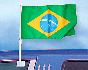 Autoraamvlag Brazilie Brazilie versiering Bellatio