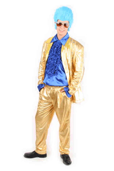 Glimmend gouden kostuum Toppers verkleedkleding Bellatio