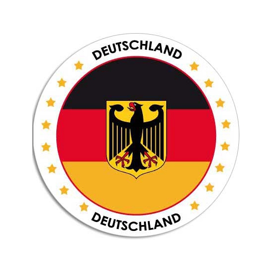 10x Duitsland sticker rond 14,8 cm landen decoratie