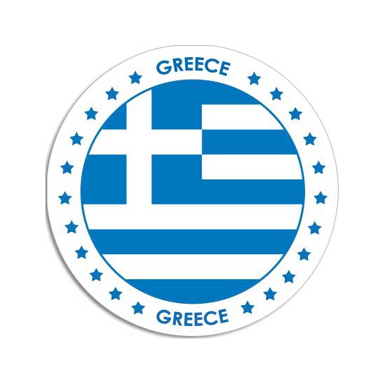 10x Griekenland sticker rond 14,8 cm landen decoratie
