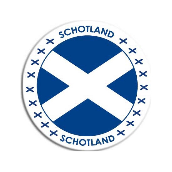 10x Schotland sticker rond 14,8 cm landen decoratie