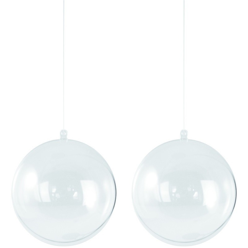 10x Transparante DIY kerstballen 12 cm