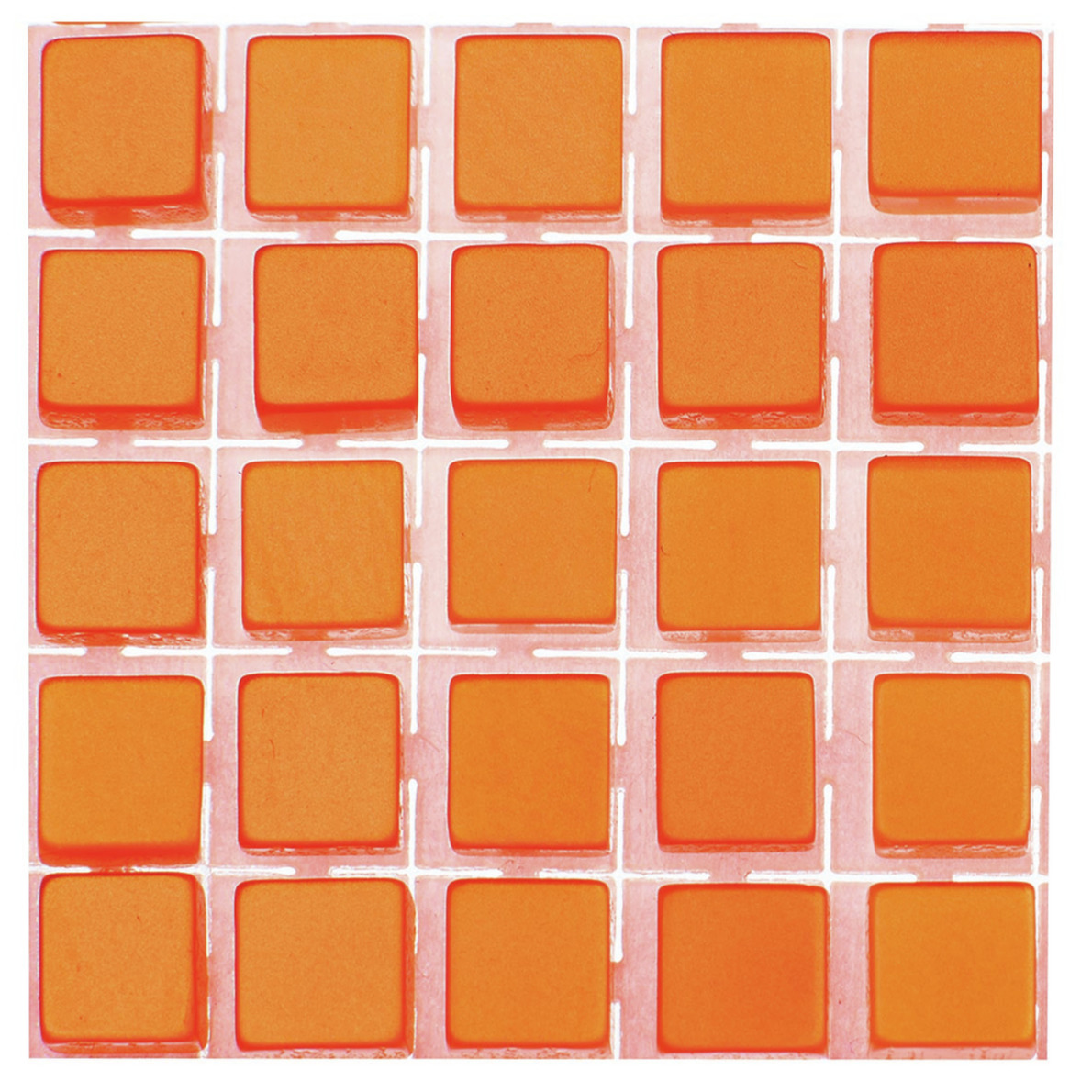 119x stuks mozaieken maken steentjes-tegels kleur oranje 5 x 5 x 2 mm