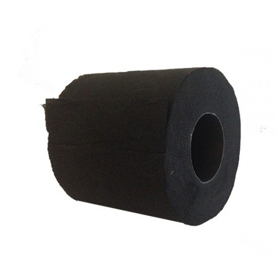 12x Zwart toiletpapier rol 140 vellen