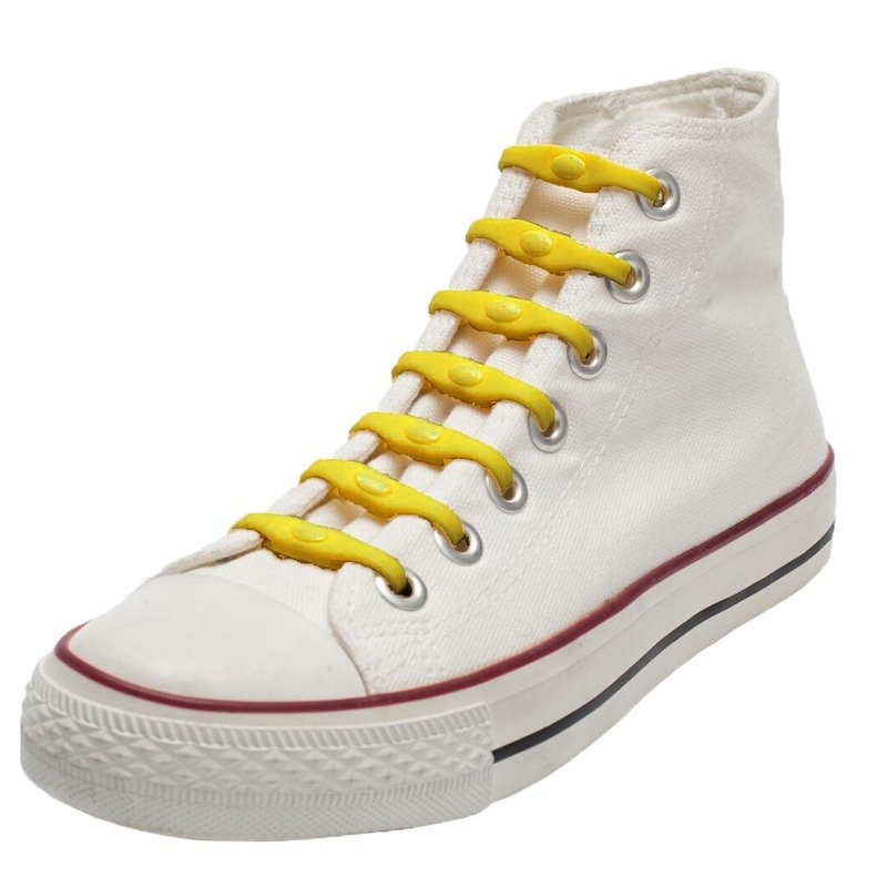 14x Shoeps elastische veters geel voor kinderen/volwassenen