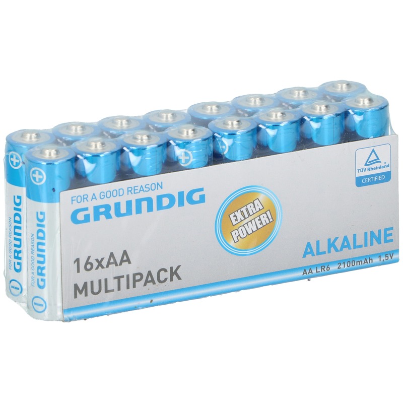 16x Grundig AA batterijen alkaline 1.5 V