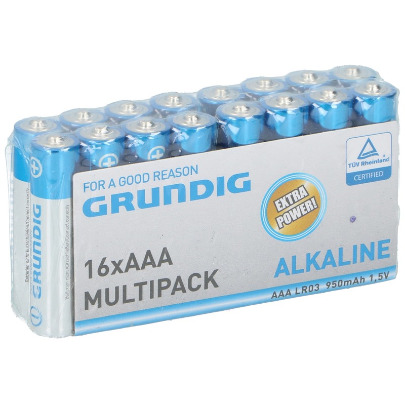 16x Grundig AAA batterijen alkaline 1.5 V