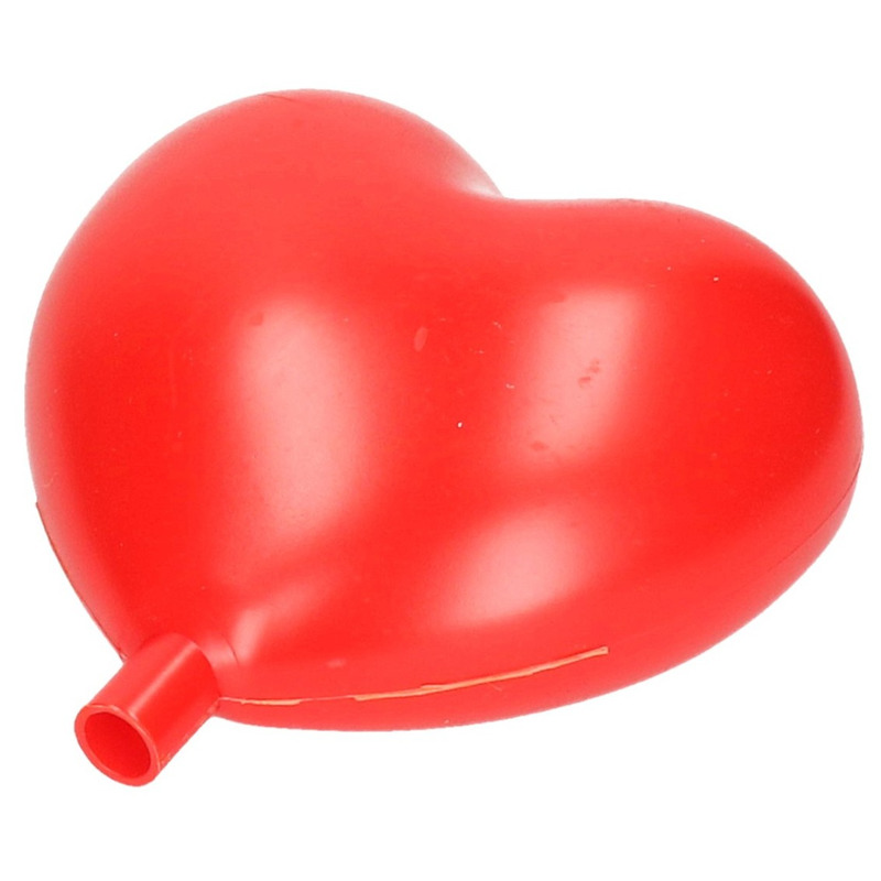 1x Rood kunststof hart decoratie 9 cm
