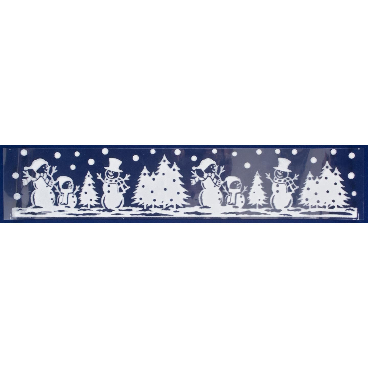 1x stuks velletjes kerst raamstickers sneeuw landschap 12,5 x 58,5 cm