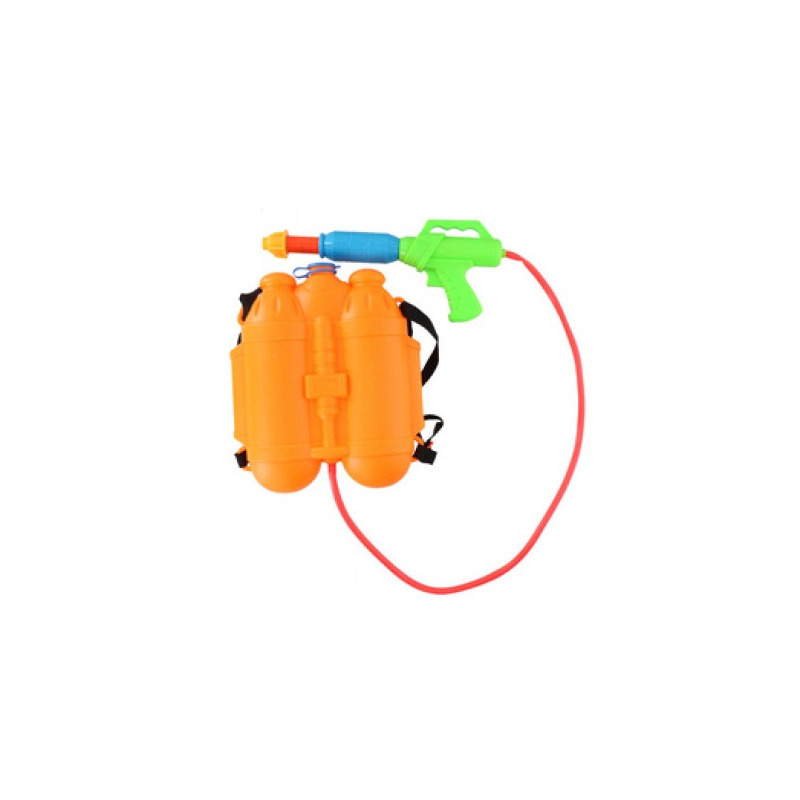 1x Waterpistolen spuit met rugzak watertank oranje