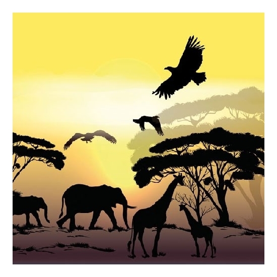 20 stuks servetten Afrika safari 3-laags