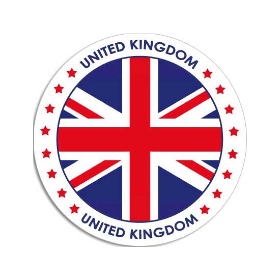 20x United Kingdom sticker rond 14,8 cm landen decoratie