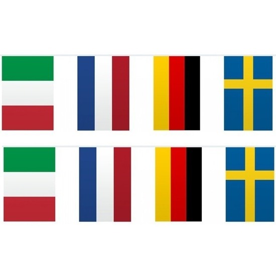 2x Vlaggenlijnen Europa 10 meter