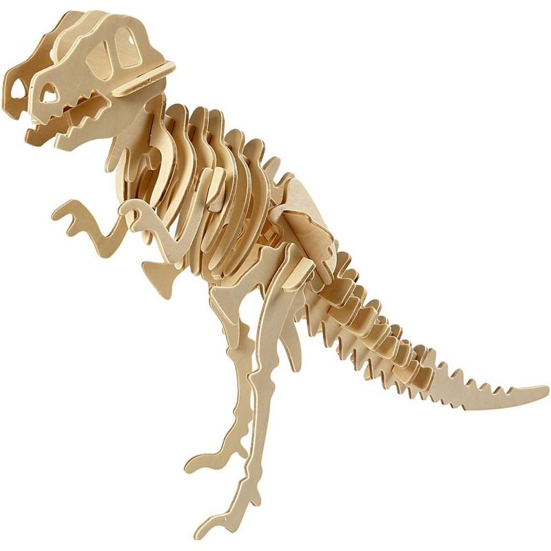 3D puzzel dinosaurus Velociraptor hout 33 x 8 x 23 cm