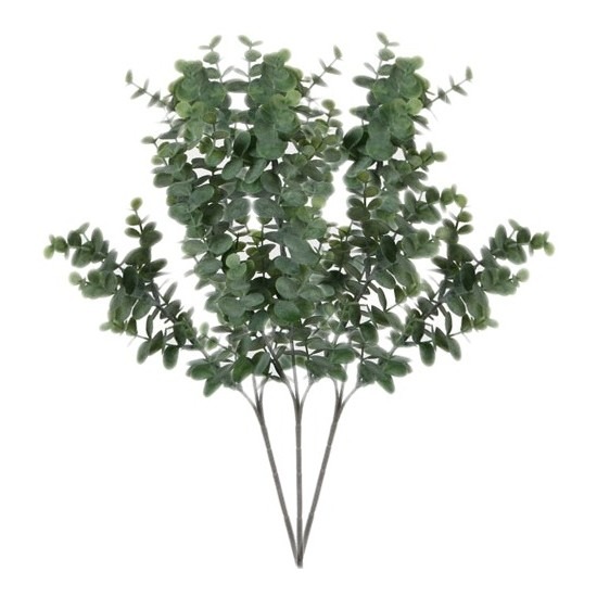 3x Grijs/groene Eucalyptus kunsttakken kunstplant 65 cm