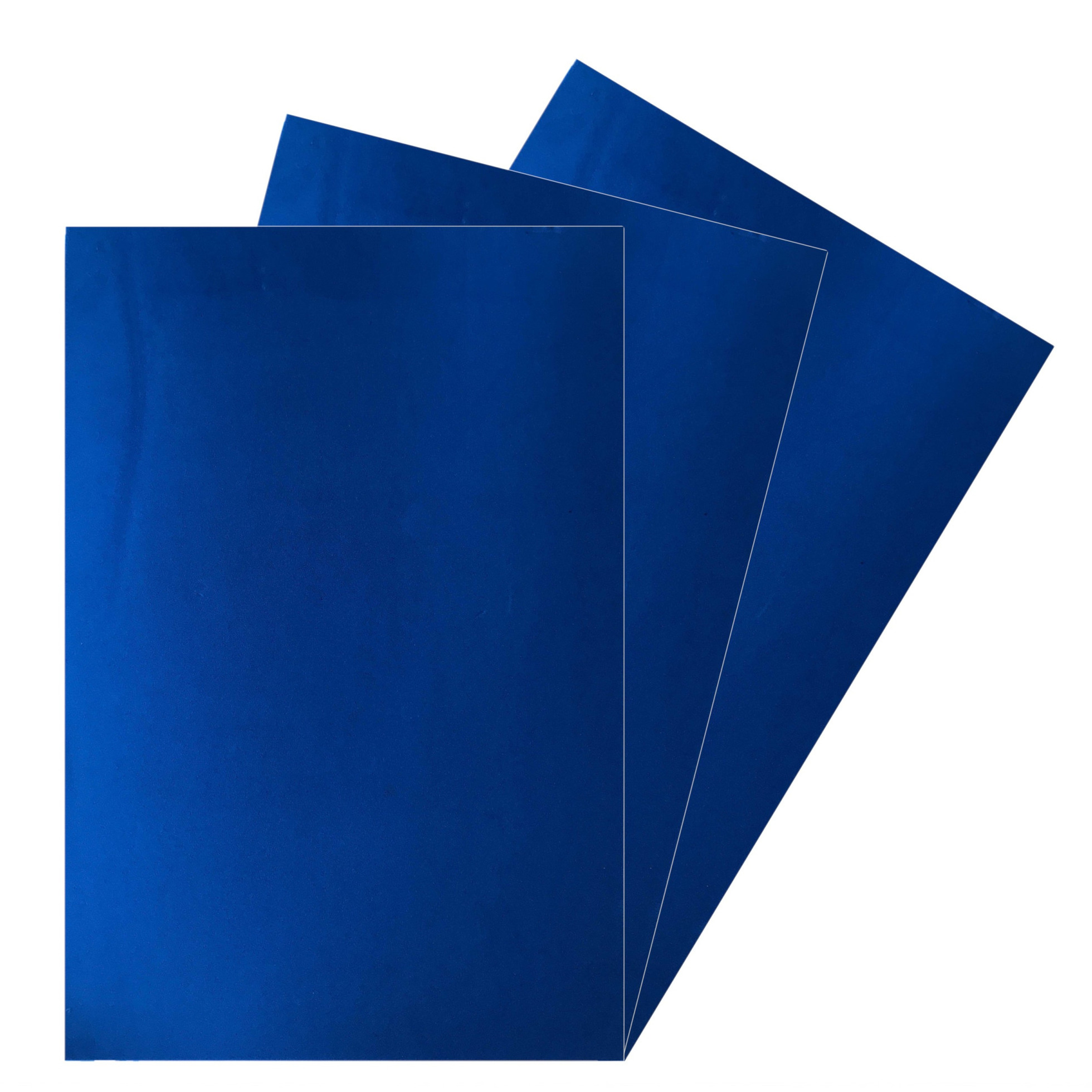 3x Vellen crepla knutsel foam rubber blauw 20 x 30 cm