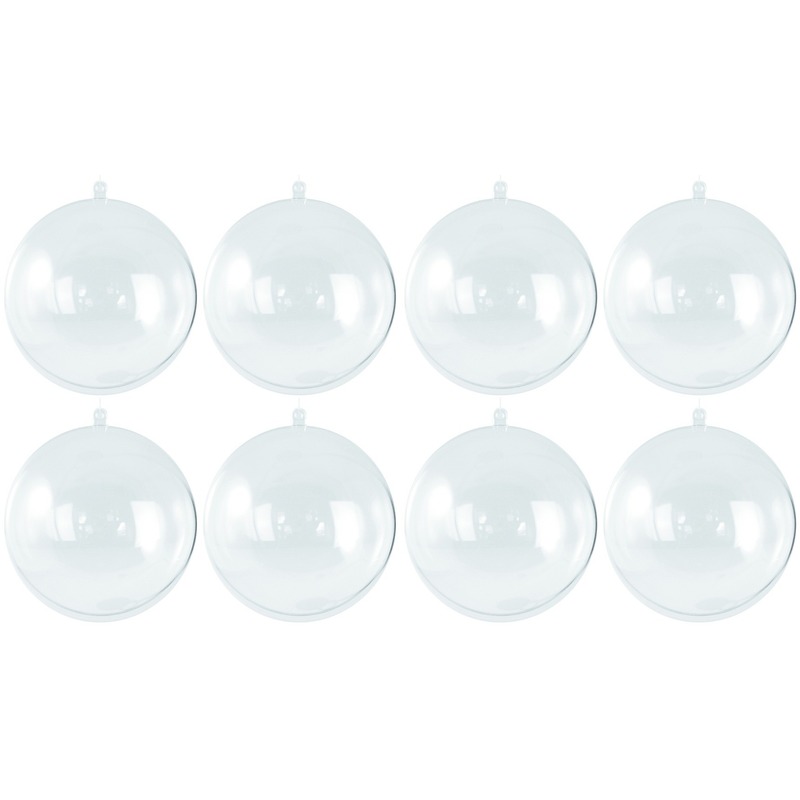 40x Transparante hobby-DIY kerstballen 5 cm