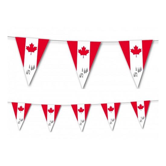 5x Canada vlaggenlijnen 3,5 meter