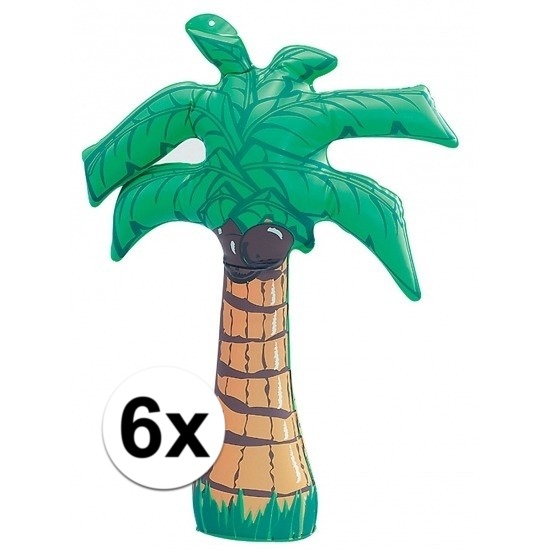 6 stuks Opblaasbare palmbomen van 45 cm