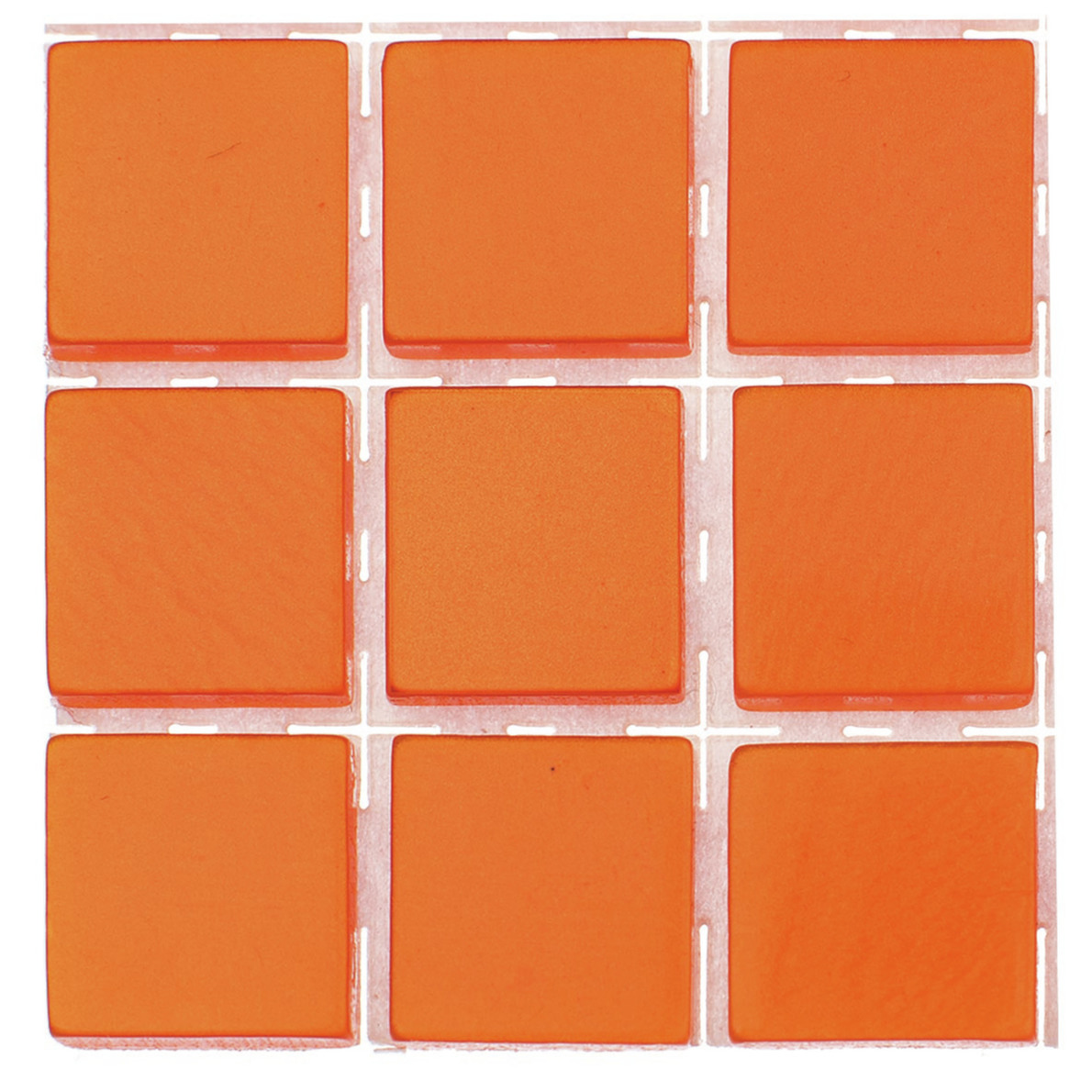 63x stuks mozaieken maken steentjes-tegels kleur oranje 10 x 10 x 2 mm