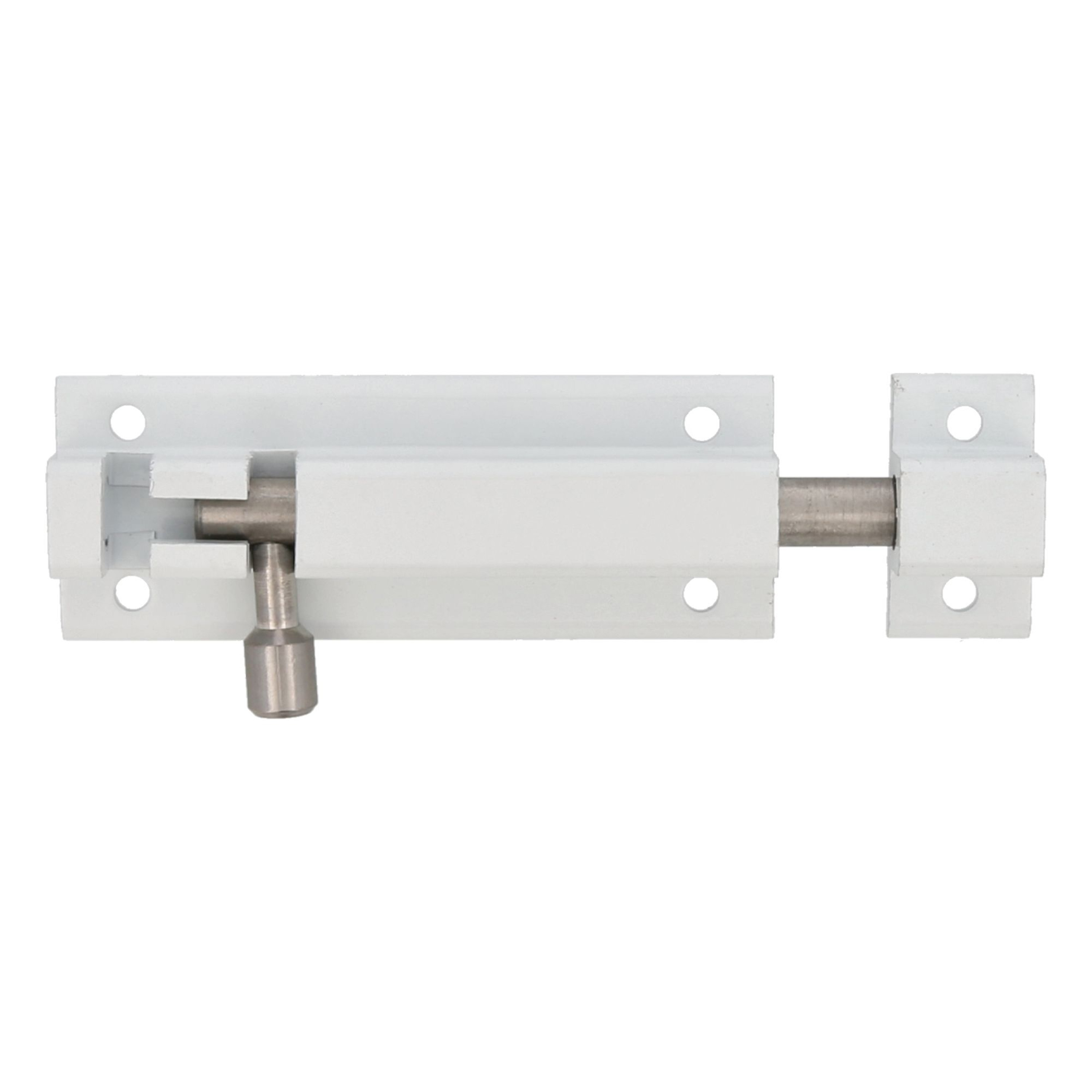 AMIG schuifslot-plaatgrendel aluminium 10 cm wit deur schutting raam
