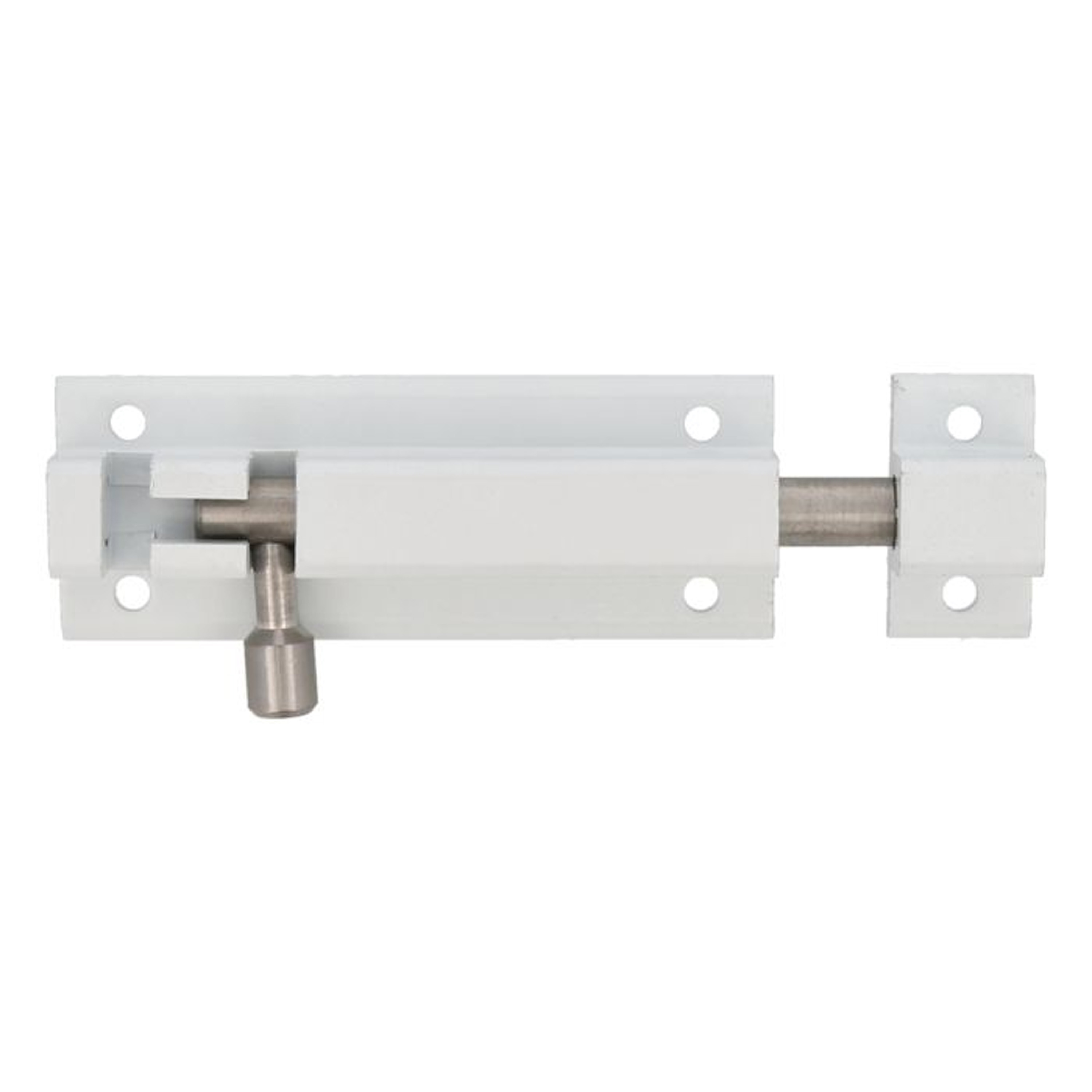 AMIG schuifslot-plaatgrendel aluminium 6 cm wit deur schutting raam