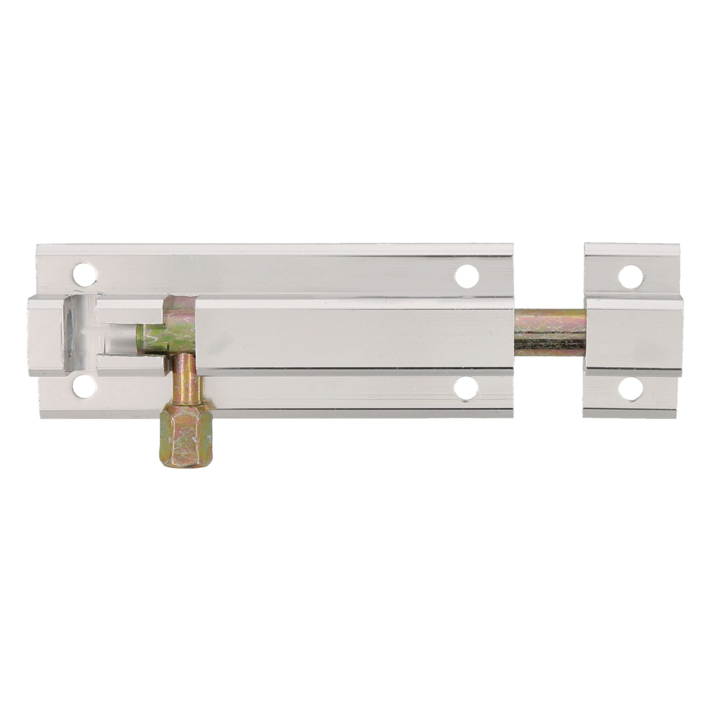 AMIG schuifslot-plaatgrendel aluminium 6 cm zilver deur schutting raam slot