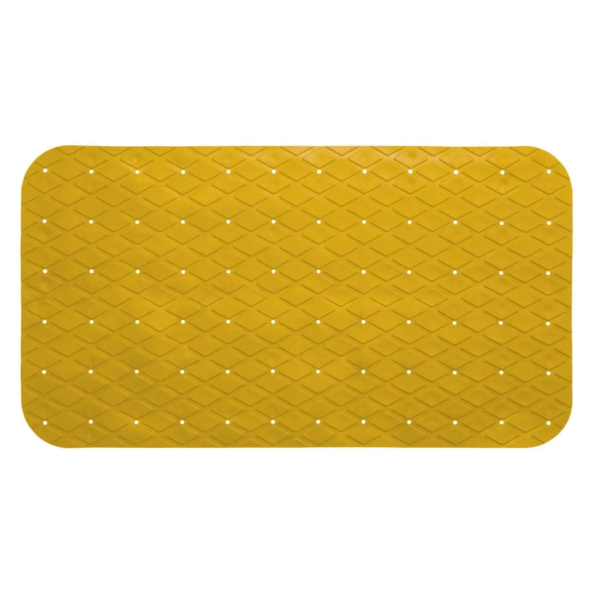 Anti-slip badkamer douche-bad mat geel 70 x 35 cm rechthoekig
