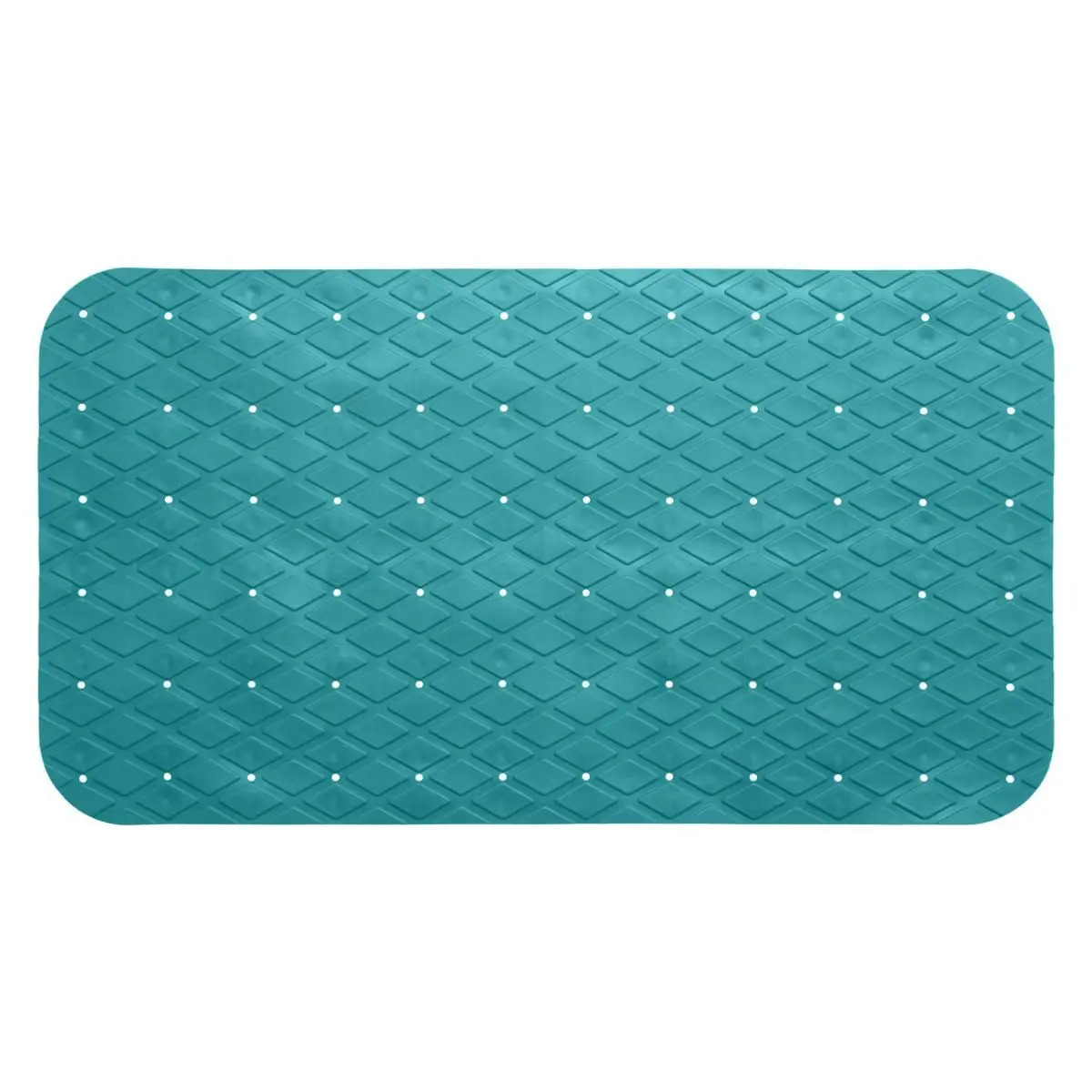 Anti-slip badkamer douche-bad mat turquoise blauw 70 x 35 cm rechthoekig