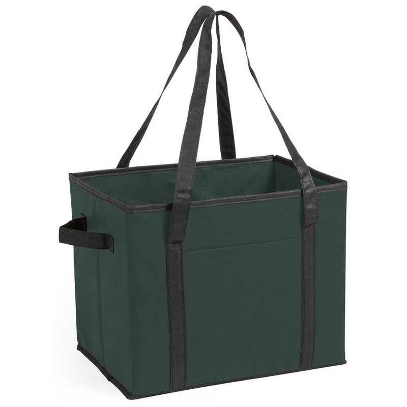 Auto kofferbak-kasten organizer tas groen vouwbaar 34 x 28 x 25 cm