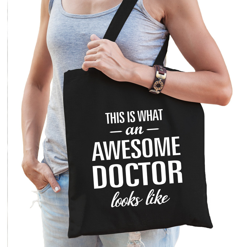 Awesome doctor-dokter cadeau tas zwart voor dames