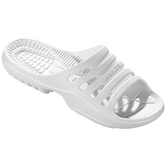 Bad-sauna slippers met voetbed wit dames
