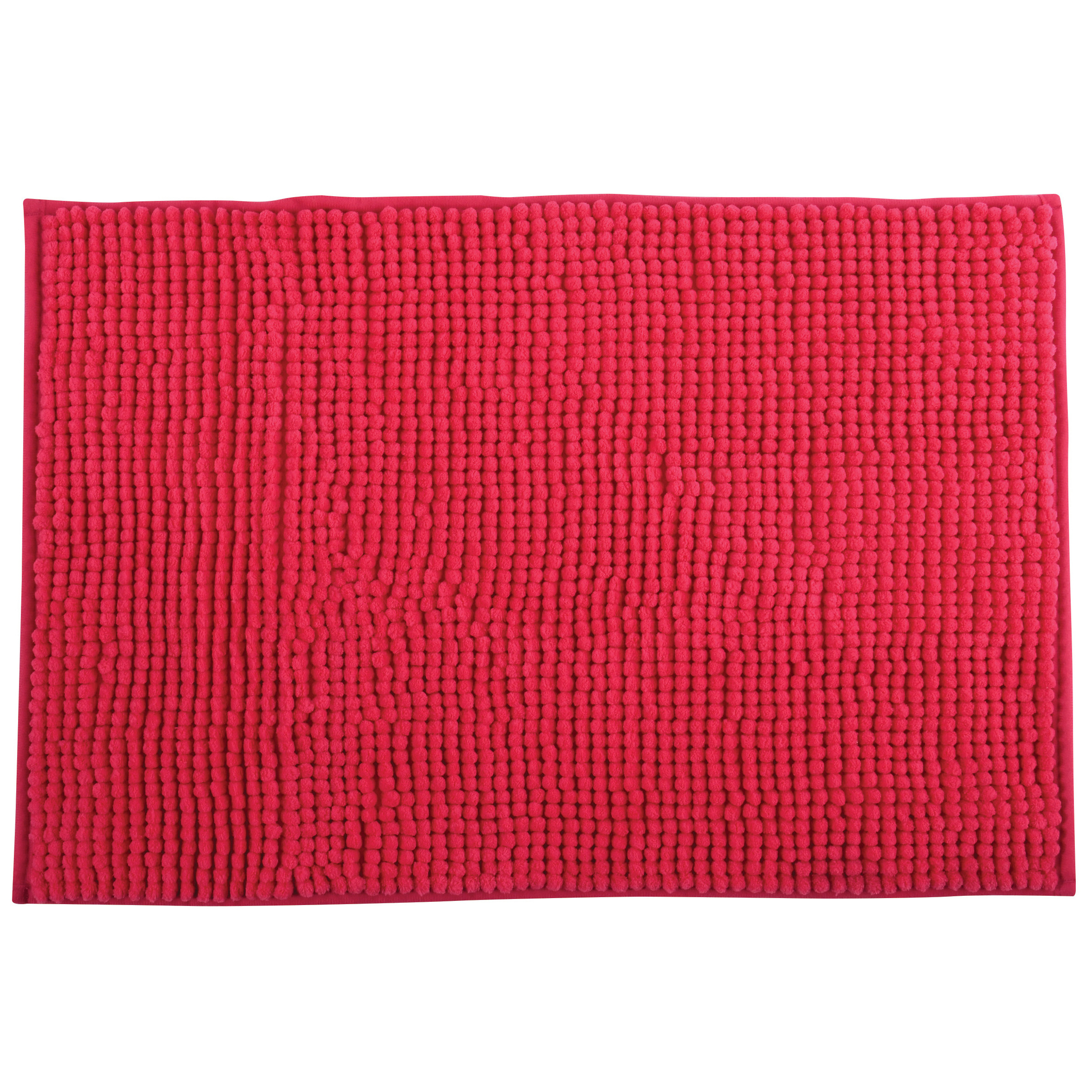 Badkamerkleedje-badmat tapijt voor op de vloer fuchsia roze 60 x 90 cm