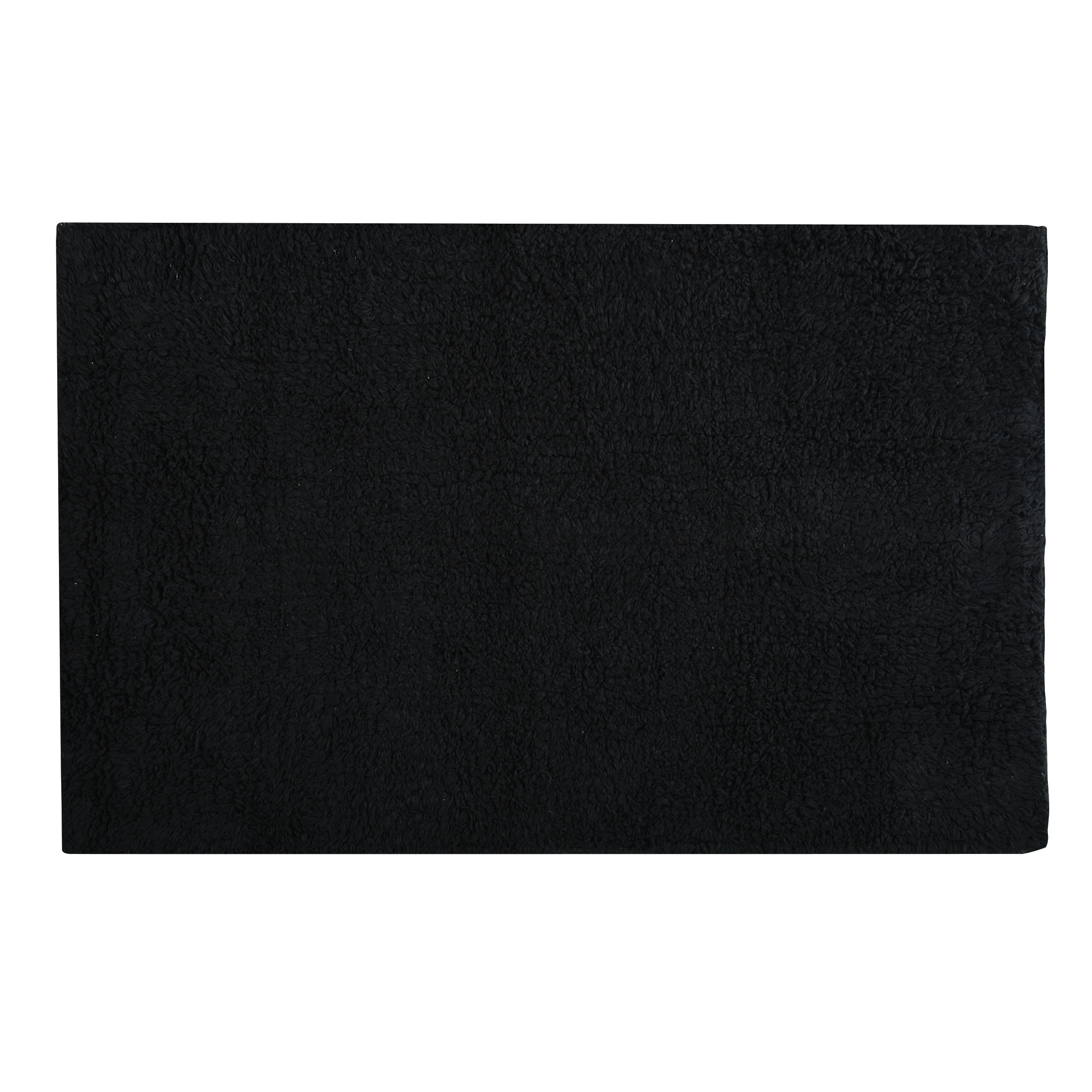 Badkamerkleedje-badmat tapijtje voor op de vloer zwart 40 x 60 cm