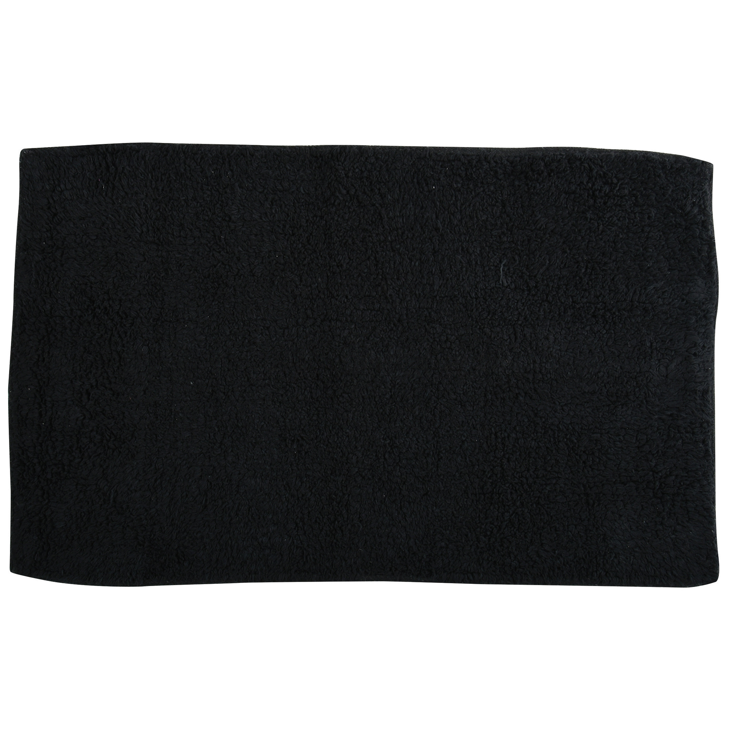 Badkamerkleedje-badmat voor op de vloer zwart 45 x 70 cm