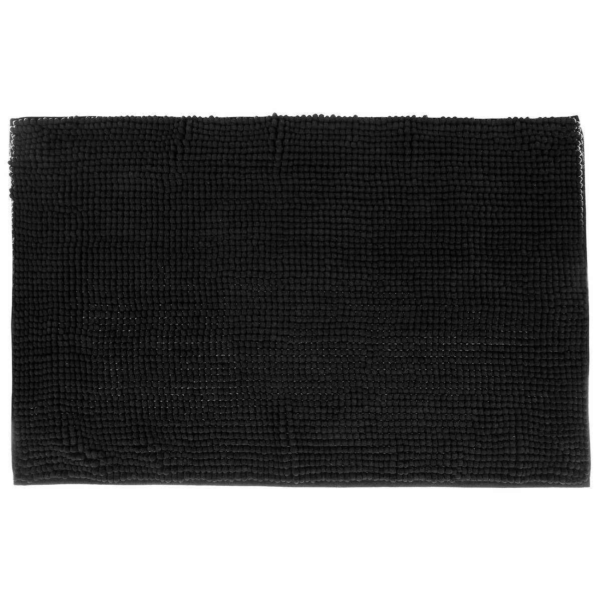 Badkamerkleedje-badmat voor op de vloer zwart 50 x 80 cm