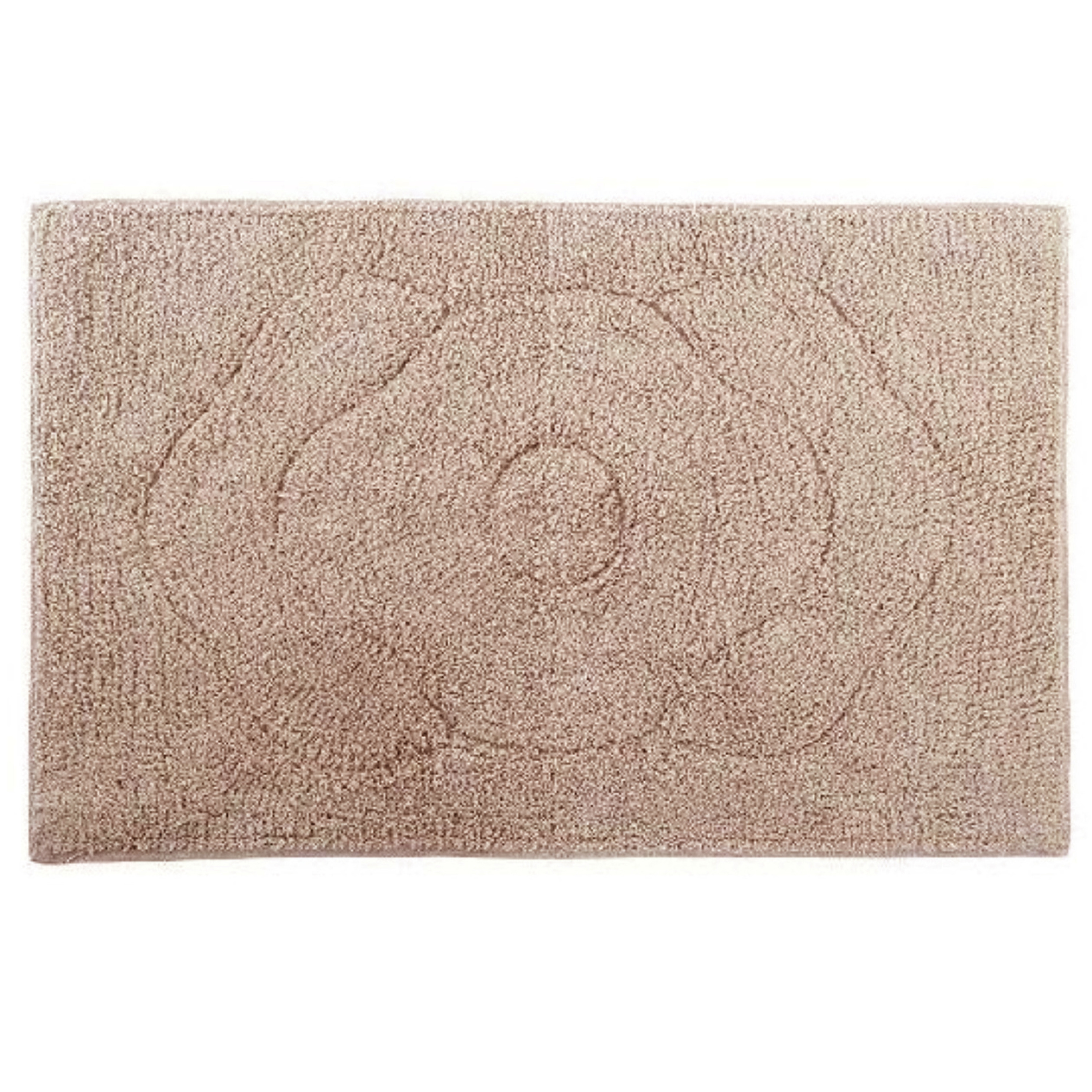 Badmat-badkamerkleed taupe 80 x 50 cm rechthoekig