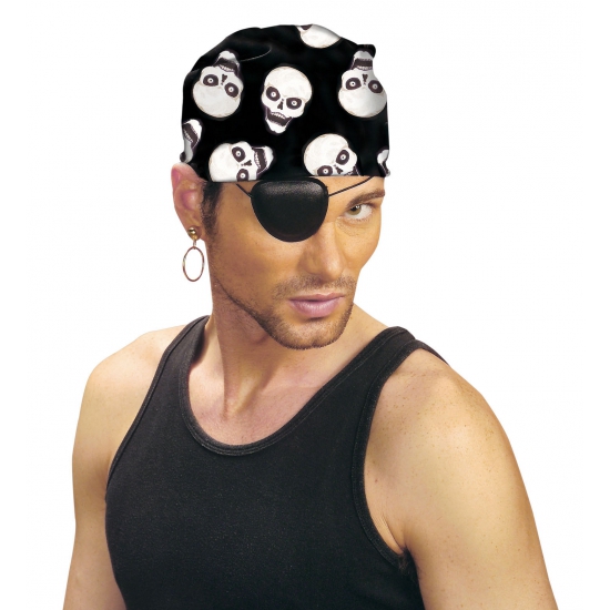 Bandana piraat met doodshoofd print