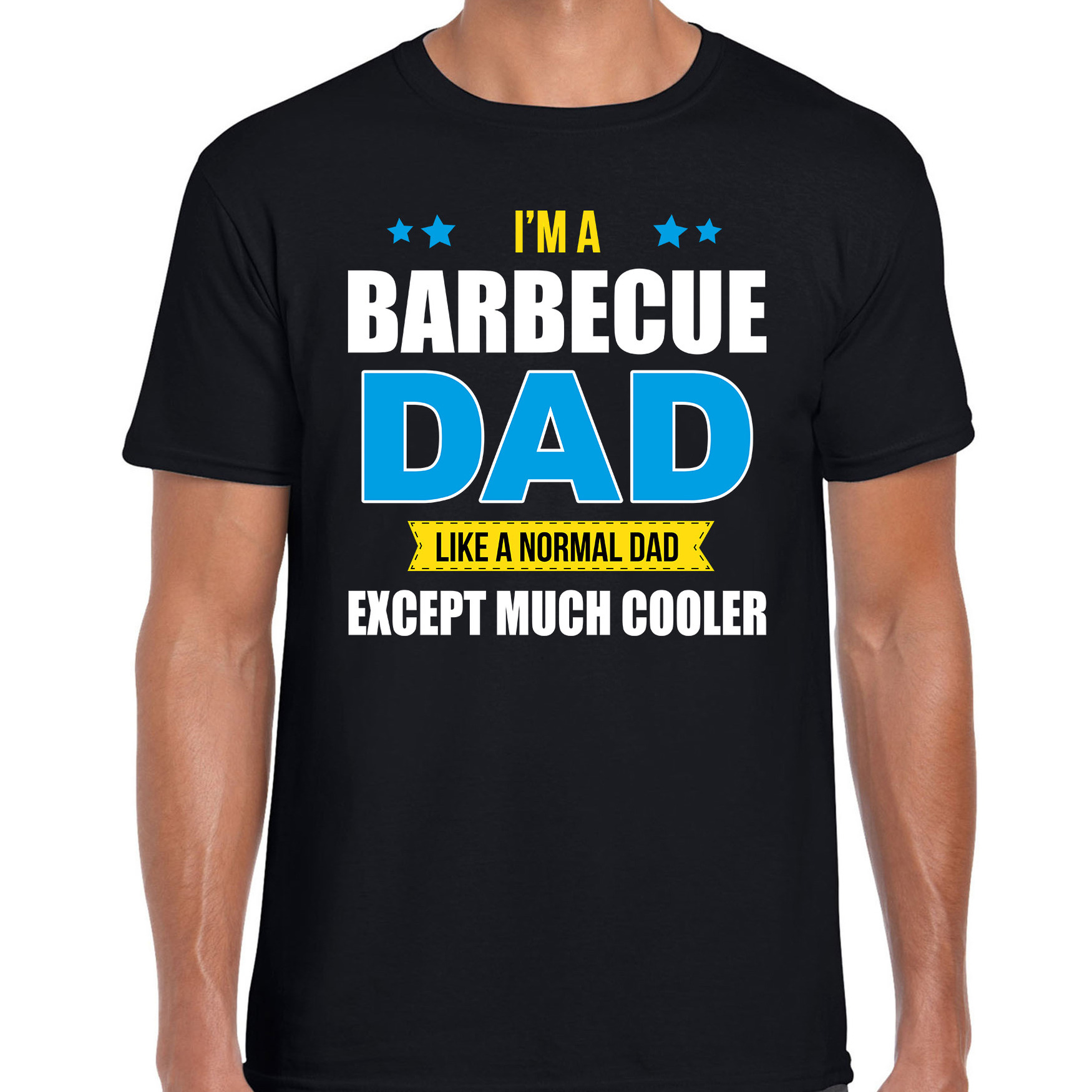 Barbecue dad normal except cooler cadeau t-shirt zwart voor heren Vaderdagscadeaus