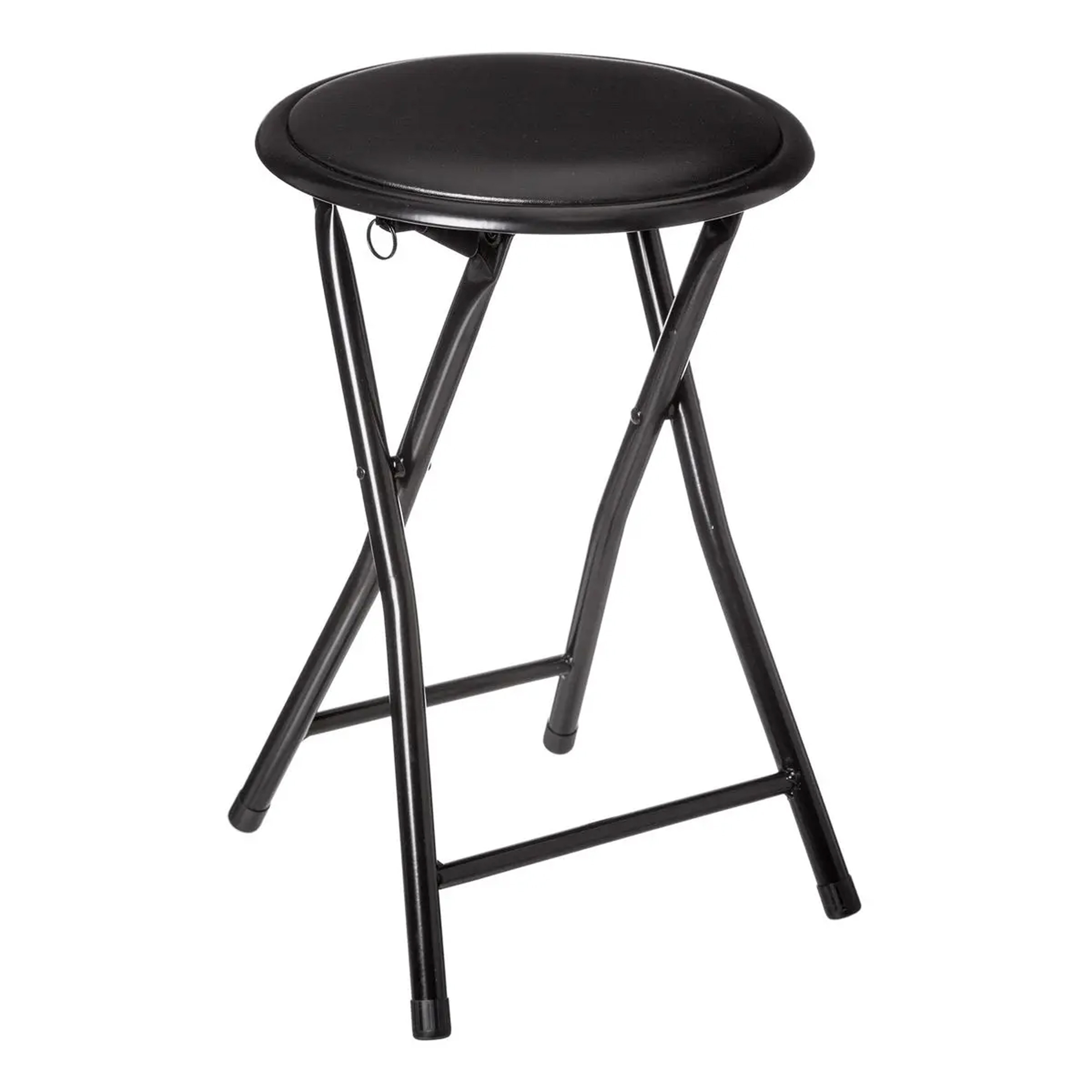Bijzet krukje-stoel Opvouwbaar zwart-zwart 46 cm