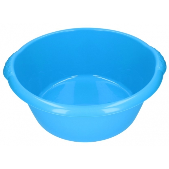 Blauwe afwasbak-afwasteiltje rond 15 liter