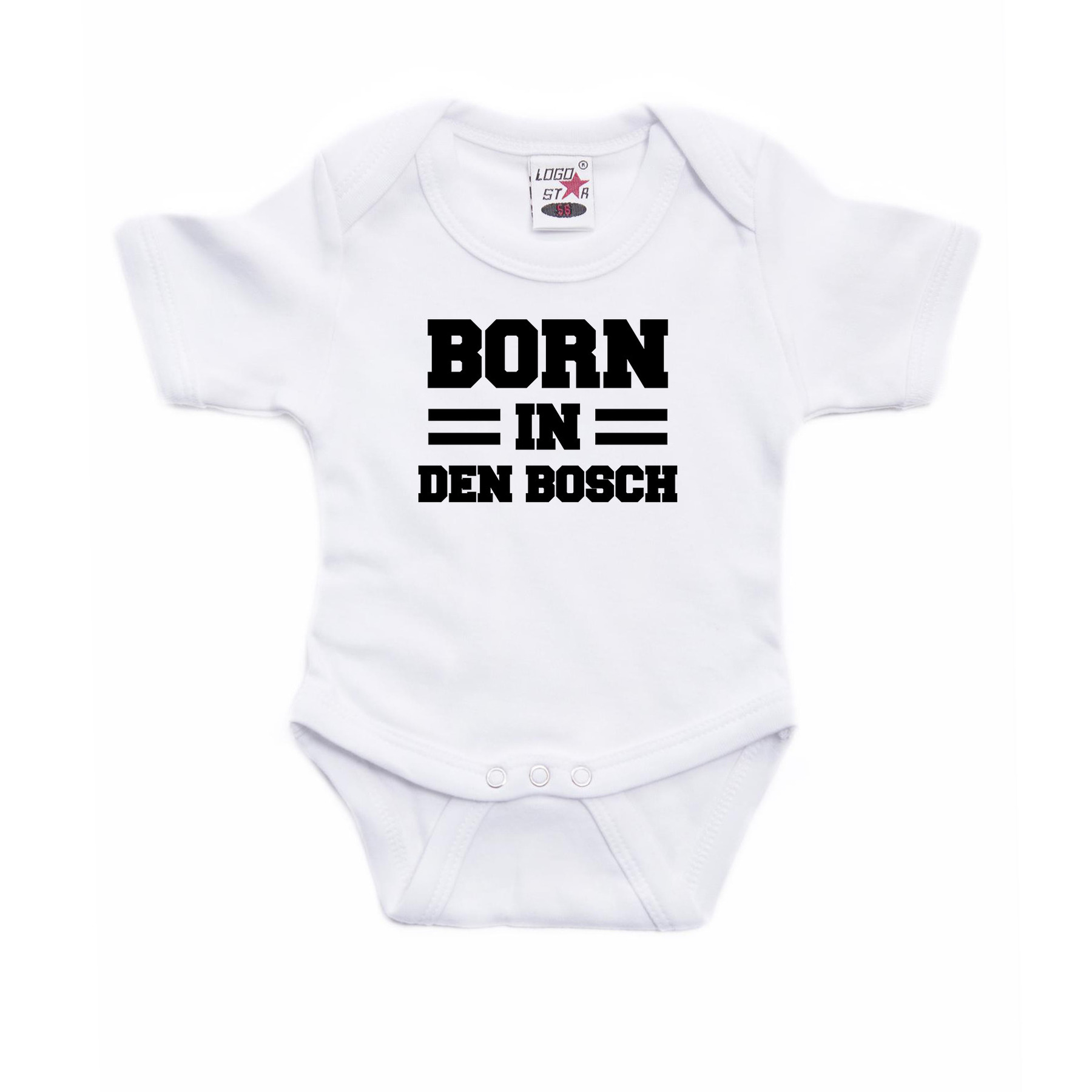 Born in Den Bosch cadeau baby rompertje wit jongen-meisje