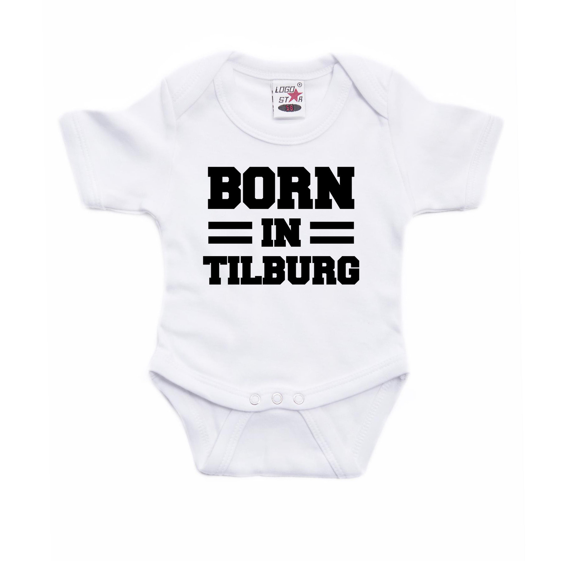 Born in Tilburg cadeau baby rompertje wit jongen-meisje