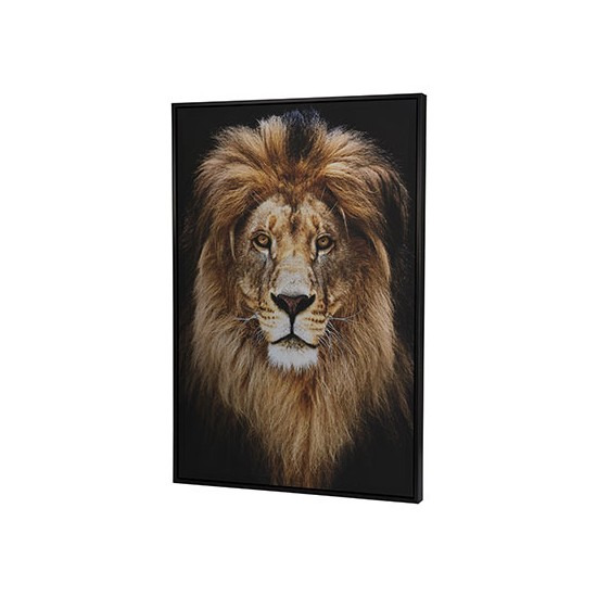Canvas schilderij 90 x 60 cm leeuwen print