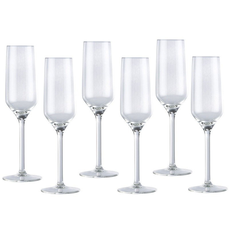Champagneglas - glazen 6x stuks 22 centiliter