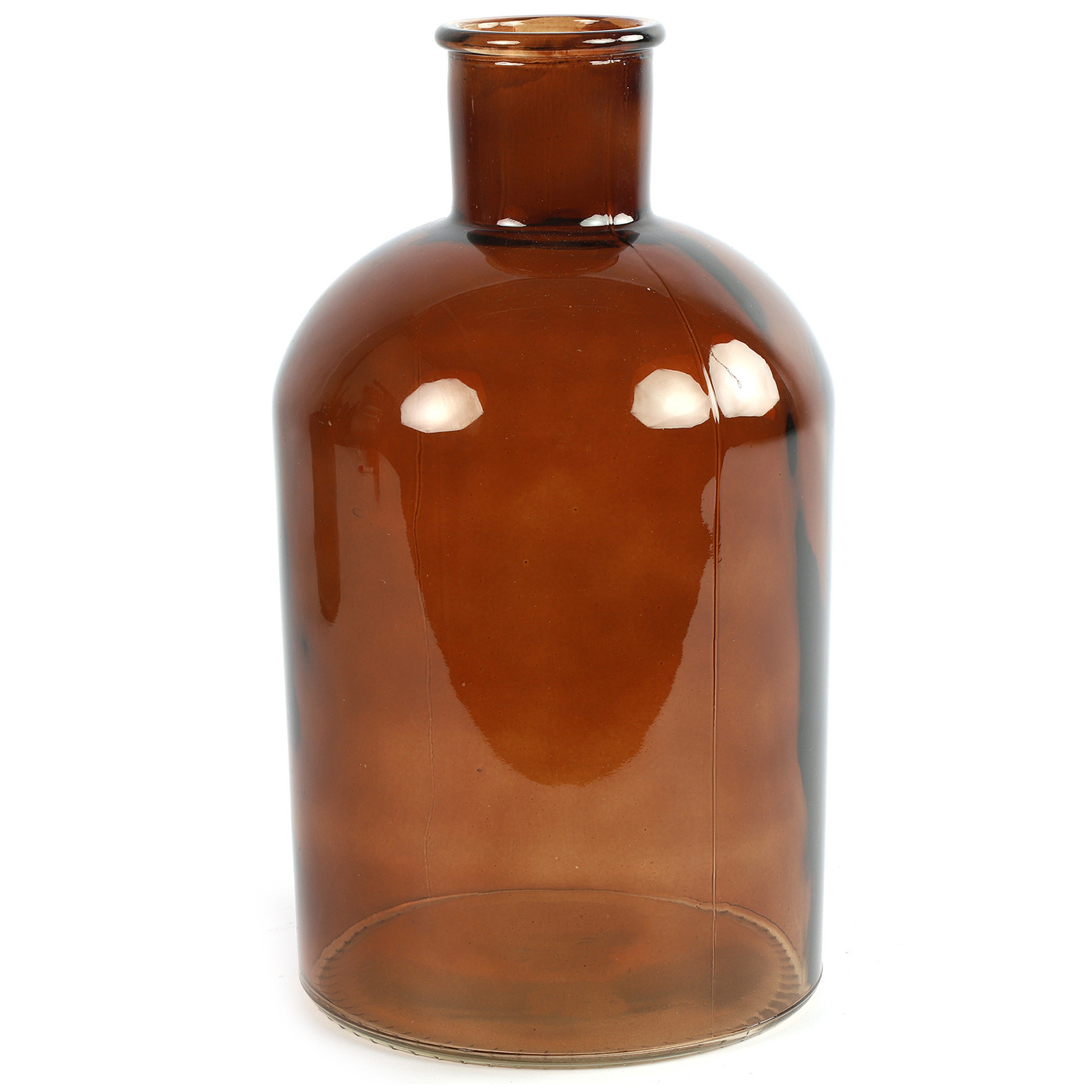 Countryfield Vaas bruin glas apotheker fles vorm D17 x H30 cm