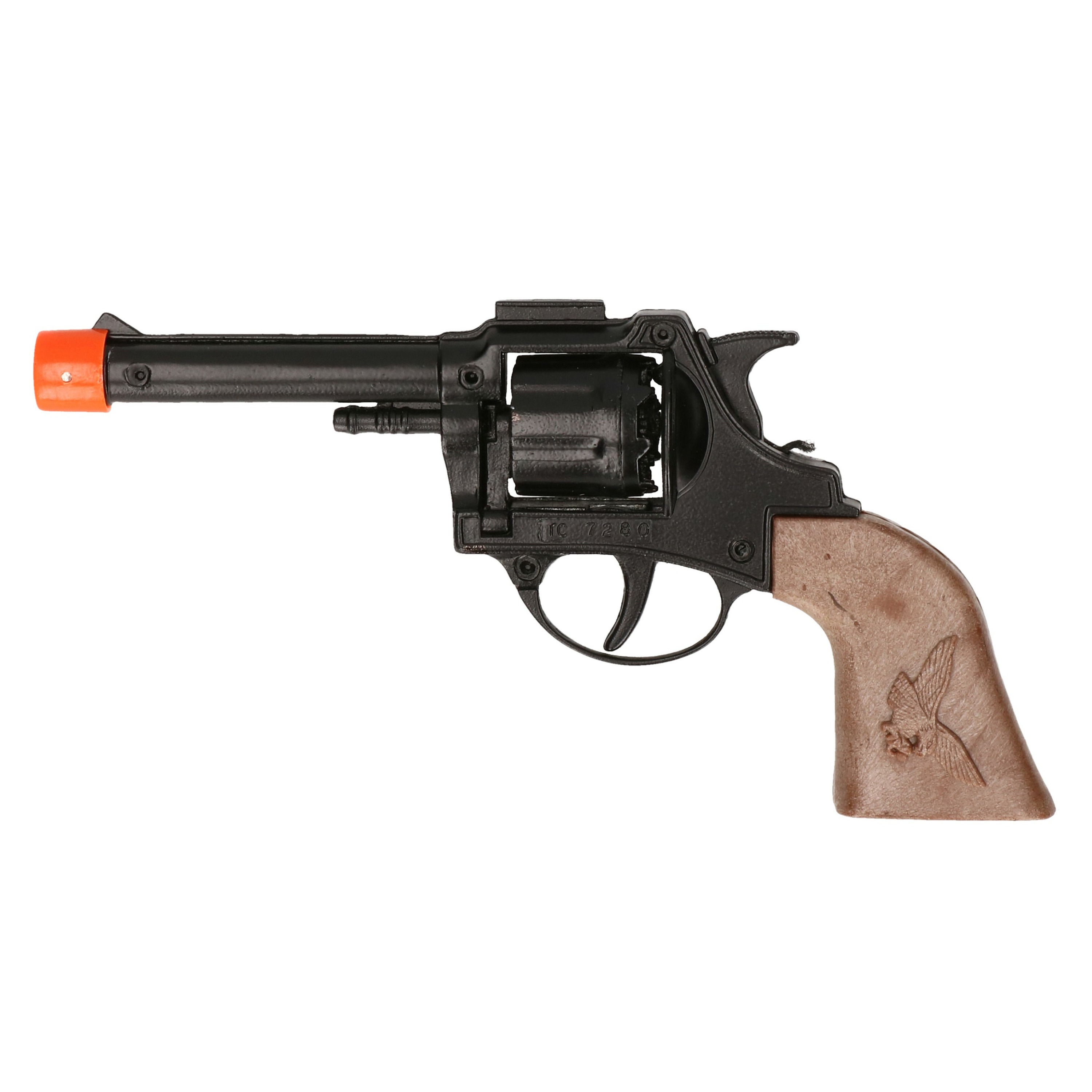 Cowboy-politie speelgoed revolver-pistool metaal 8 schots plaffertjes