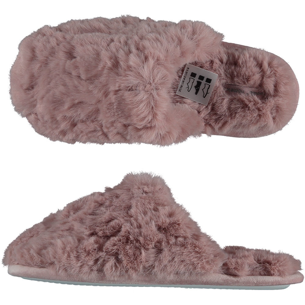 Dames instap slippers-pantoffels roze maat 37-38