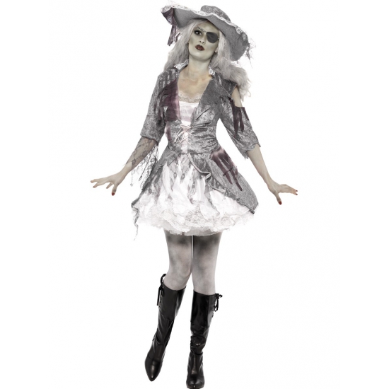 Dames spook piraat kostuum